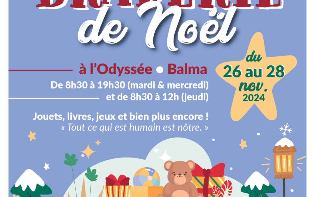 La Braderie de Noël – du 26 au 28 novembre 2024 – Secours Populaire de Balma